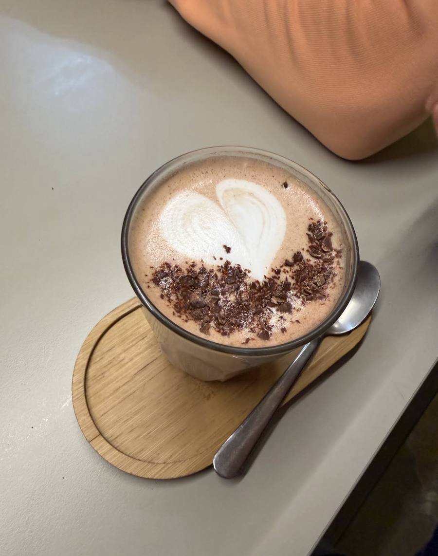 Chocolate caliente con corazón
